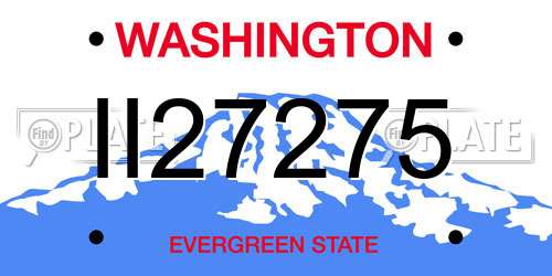 II27275 Washington License Plate