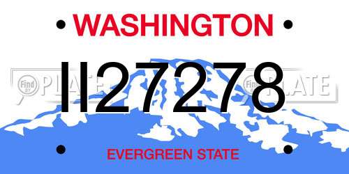 II27278 Washington License Plate