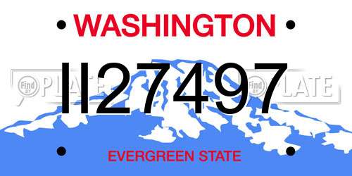II27497 Washington License Plate