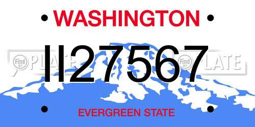 II27567 Washington License Plate