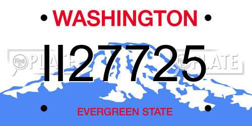 II27725 Washington License Plate