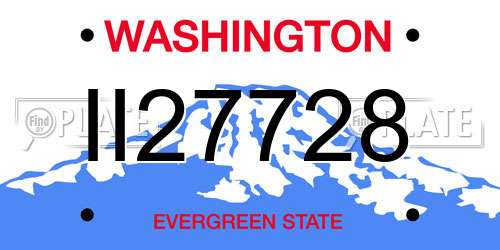 II27728 Washington License Plate
