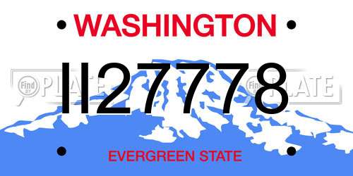 II27778 Washington License Plate
