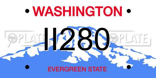 II280 Washington License Plate