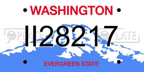 II28217 Washington License Plate