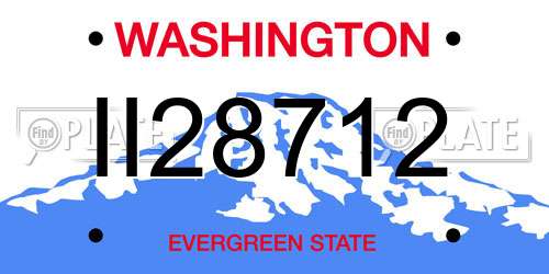II28712 Washington License Plate