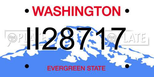 II28717 Washington License Plate
