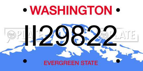 II29822 Washington License Plate