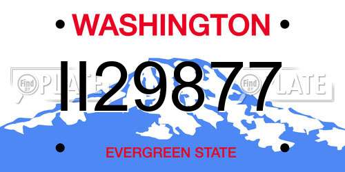 II29877 Washington License Plate