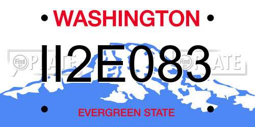 II2E083 Washington License Plate
