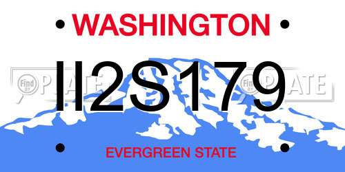 II2S179 Washington License Plate