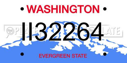 II32264 Washington License Plate