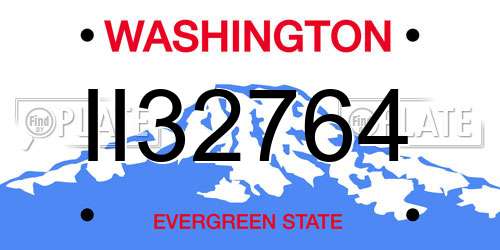 II32764 Washington License Plate