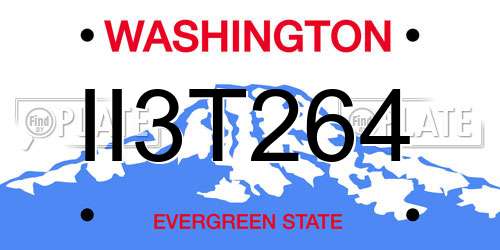 II3T264 Washington License Plate
