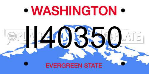 II40350 Washington License Plate