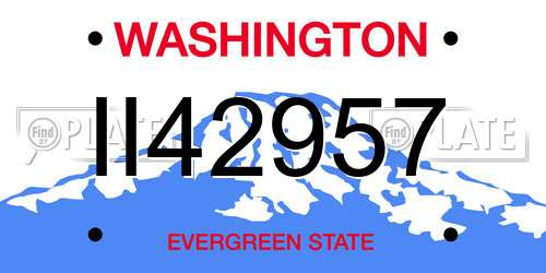 II42957 Washington License Plate