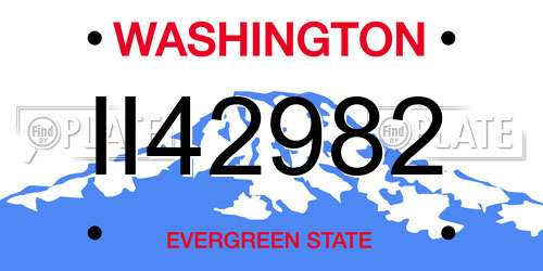 II42982 Washington License Plate