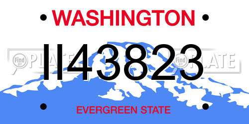 II43823 Washington License Plate