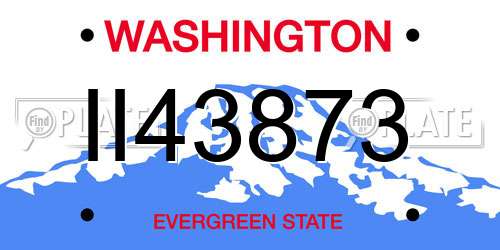 II43873 Washington License Plate