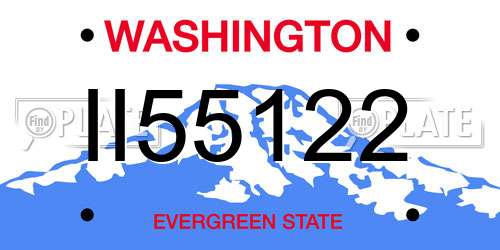 II55122 Washington License Plate