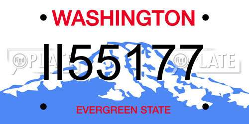 II55177 Washington License Plate