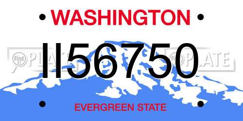 II56750 Washington License Plate