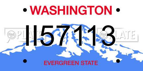 II57113 Washington License Plate