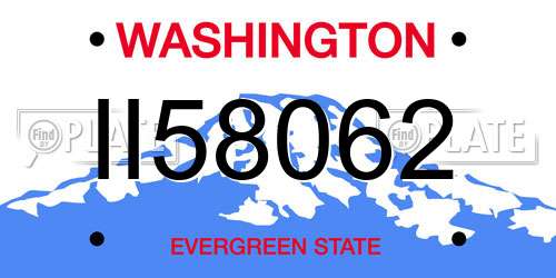 II58062 Washington License Plate