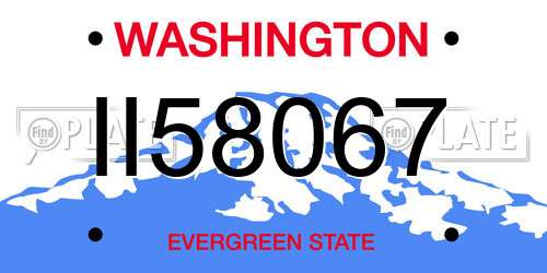 II58067 Washington License Plate