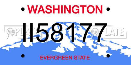 II58177 Washington License Plate