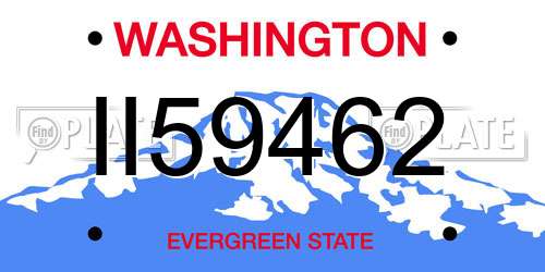 II59462 Washington License Plate