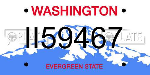 II59467 Washington License Plate