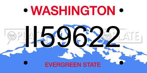 II59622 Washington License Plate
