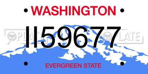 II59677 Washington License Plate