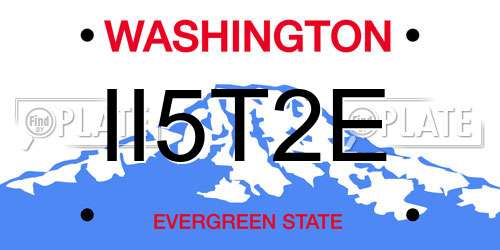II5T2E Washington License Plate