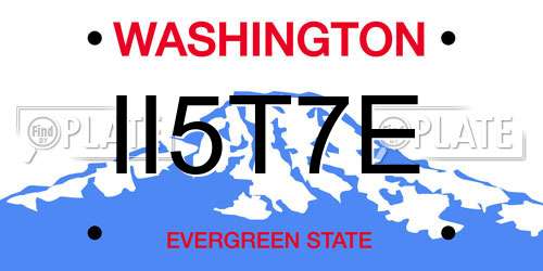 II5T7E Washington License Plate