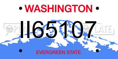 II65107 Washington License Plate