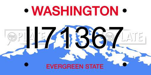II71367 Washington License Plate