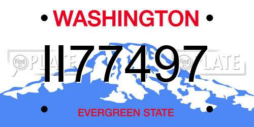 II77497 Washington License Plate