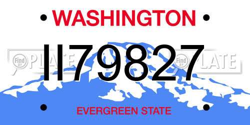 II79827 Washington License Plate