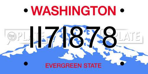 II7I878 Washington License Plate