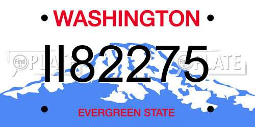 II82275 Washington License Plate