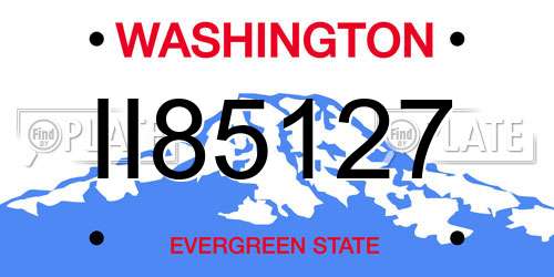 II85127 Washington License Plate