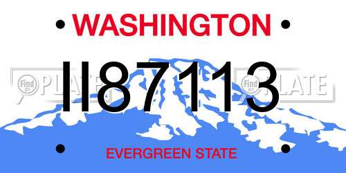 II87113 Washington License Plate