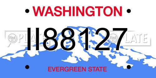 II88127 Washington License Plate