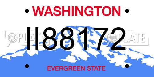 II88172 Washington License Plate