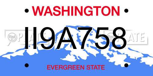 II9A758 Washington License Plate