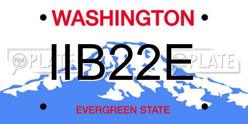 IIB22E Washington License Plate