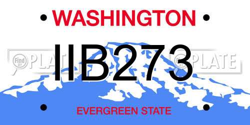 IIB273 Washington License Plate