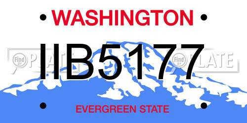 IIB5177 Washington License Plate